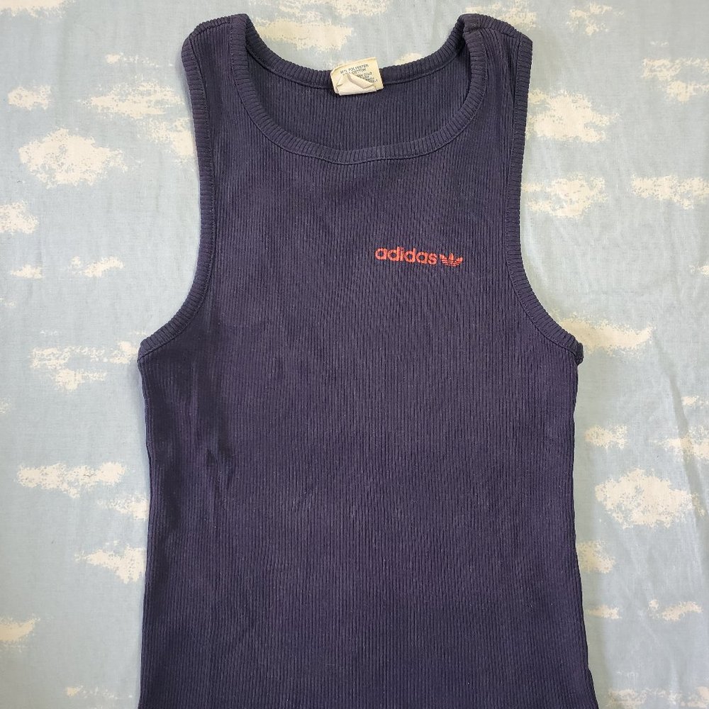 Vintage Adidas USA Made Tank Top XL Ribbed Stretch